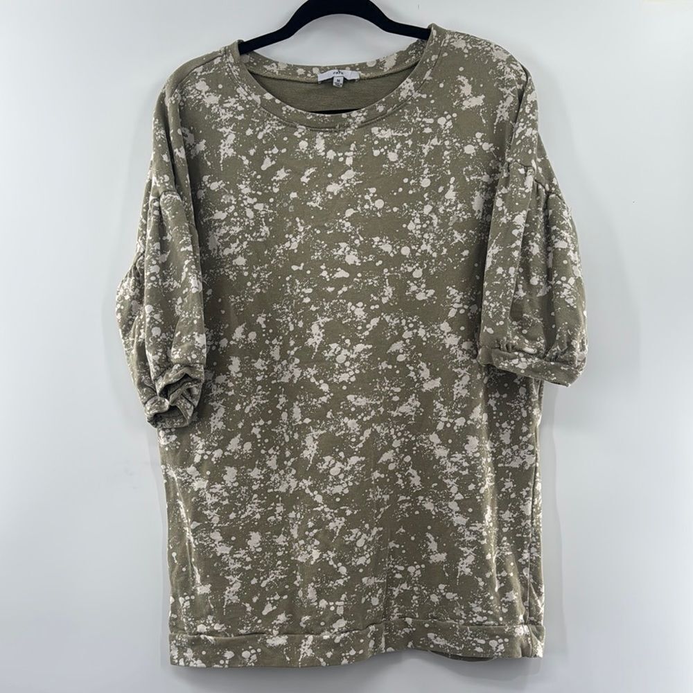 Fate Green Splatter Short-Sleeve Sweater size: M